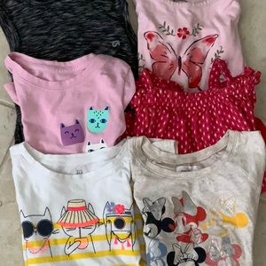 Bundle of 6 GAP/Gymboree girls short sleeve shirts